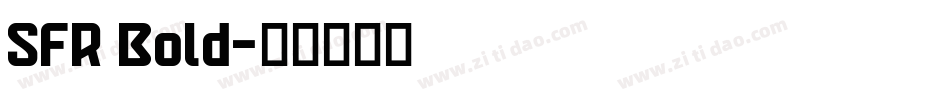 SFR Bold字体转换